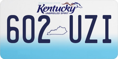 KY license plate 602UZI