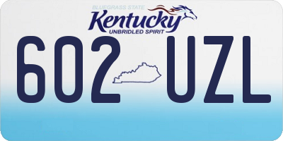 KY license plate 602UZL