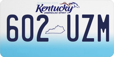 KY license plate 602UZM