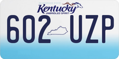 KY license plate 602UZP