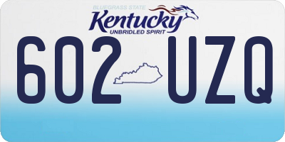 KY license plate 602UZQ