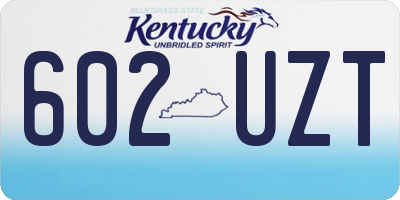 KY license plate 602UZT