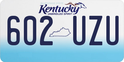 KY license plate 602UZU