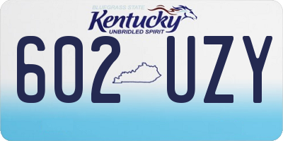 KY license plate 602UZY