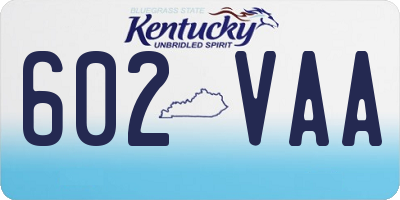 KY license plate 602VAA