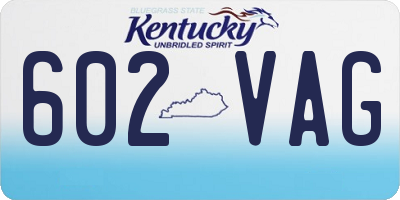 KY license plate 602VAG