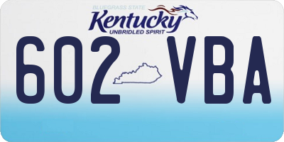 KY license plate 602VBA