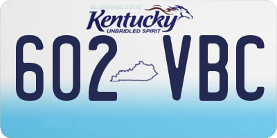 KY license plate 602VBC