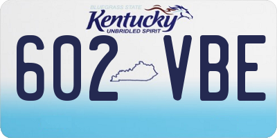 KY license plate 602VBE