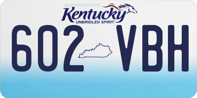 KY license plate 602VBH