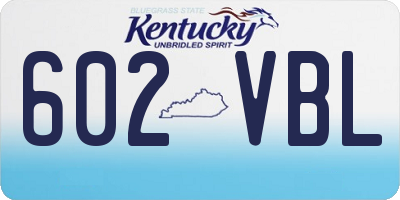 KY license plate 602VBL
