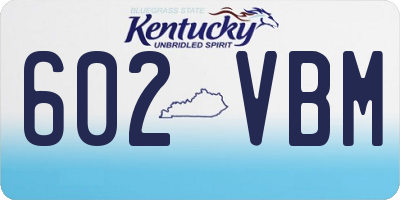 KY license plate 602VBM