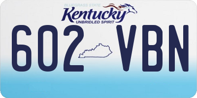 KY license plate 602VBN