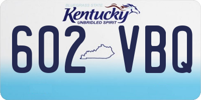 KY license plate 602VBQ