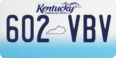 KY license plate 602VBV
