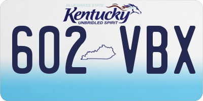 KY license plate 602VBX