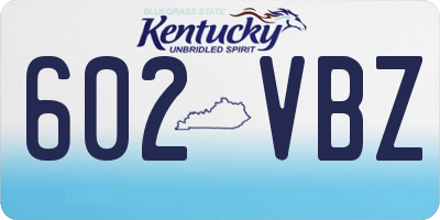 KY license plate 602VBZ