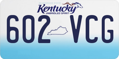 KY license plate 602VCG