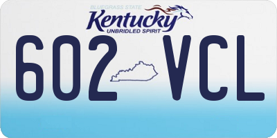 KY license plate 602VCL