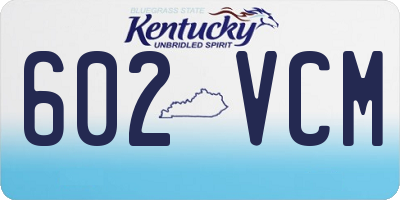 KY license plate 602VCM