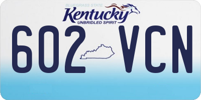 KY license plate 602VCN