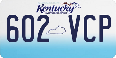 KY license plate 602VCP