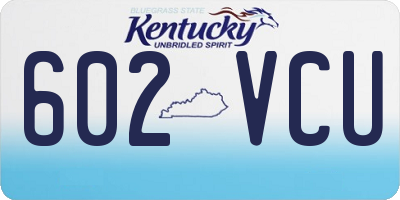 KY license plate 602VCU