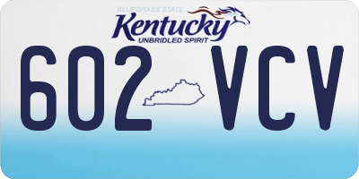 KY license plate 602VCV