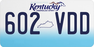 KY license plate 602VDD
