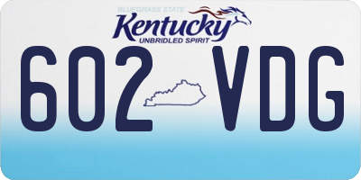 KY license plate 602VDG