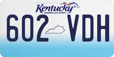 KY license plate 602VDH