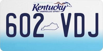 KY license plate 602VDJ