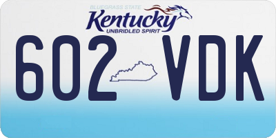 KY license plate 602VDK