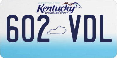 KY license plate 602VDL