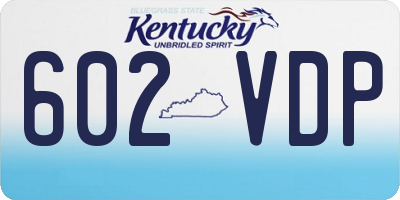 KY license plate 602VDP
