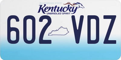 KY license plate 602VDZ