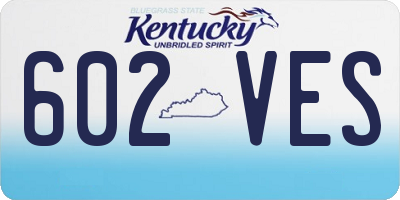 KY license plate 602VES