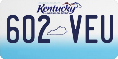 KY license plate 602VEU
