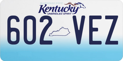KY license plate 602VEZ