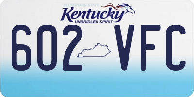 KY license plate 602VFC