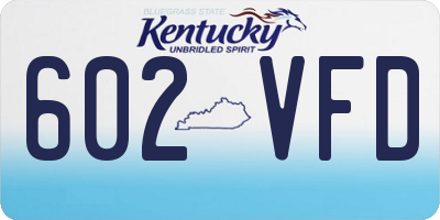 KY license plate 602VFD