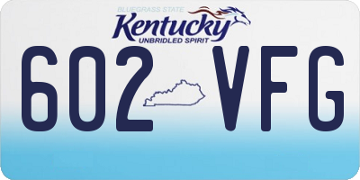 KY license plate 602VFG