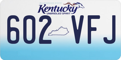 KY license plate 602VFJ