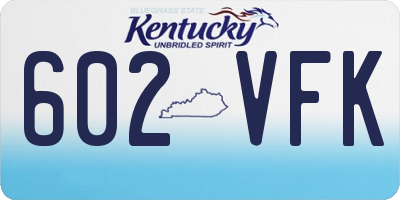 KY license plate 602VFK
