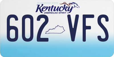 KY license plate 602VFS