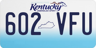 KY license plate 602VFU