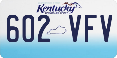KY license plate 602VFV