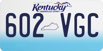 KY license plate 602VGC