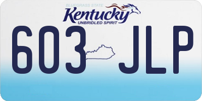 KY license plate 603JLP