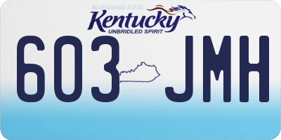 KY license plate 603JMH